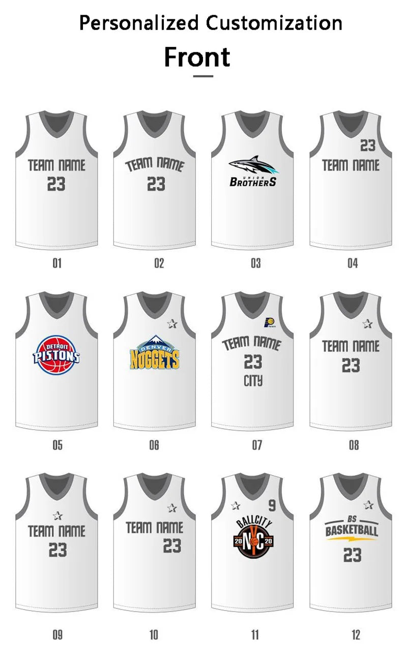 Customized reversible basketball jersey and shorts set for men, women, and kids, featuring quick-drying fabric and vibrant team colors.