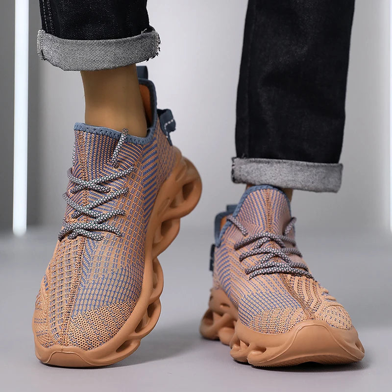 Men's breathable running sneakers from The Clothing Company Sydney, featuring non-slip soles and casual, comfortable outdoor design.