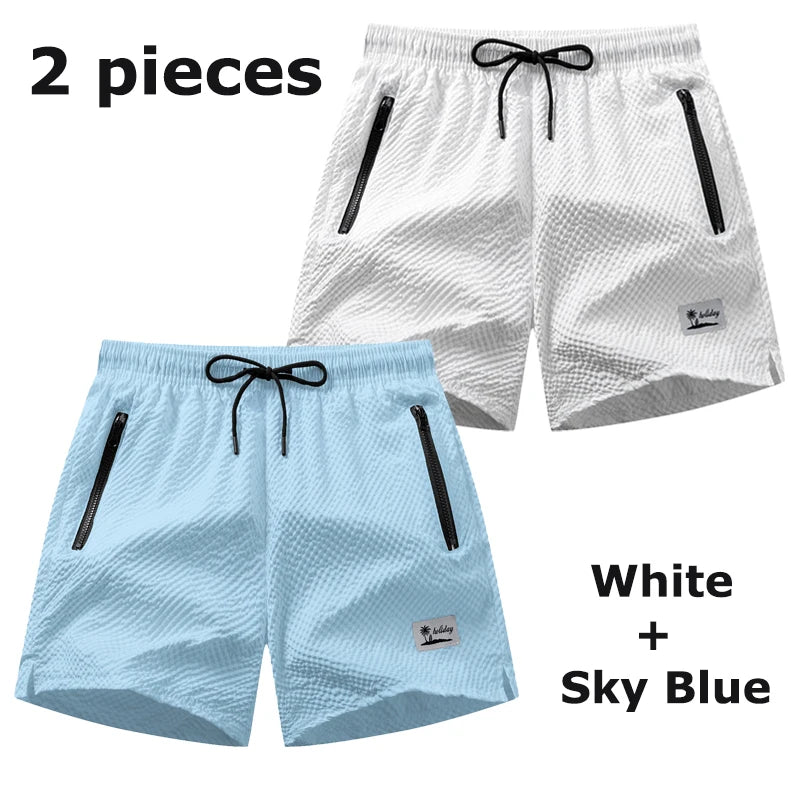 Men's beach mesh liner summer board shorts with zipper pockets, quick-dry swim trunks by The Clothing Company Sydney.