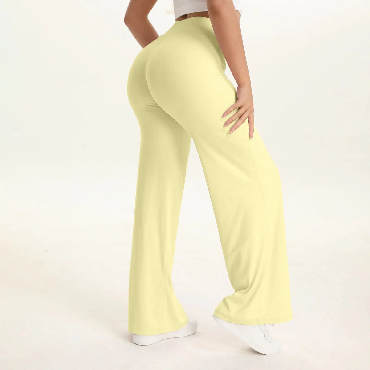 Straight Leg Bottoms Women's Mid-Waist Yoga Pants GYM Leggings Pilates Running Sports Trousers The Clothing Company Sydney