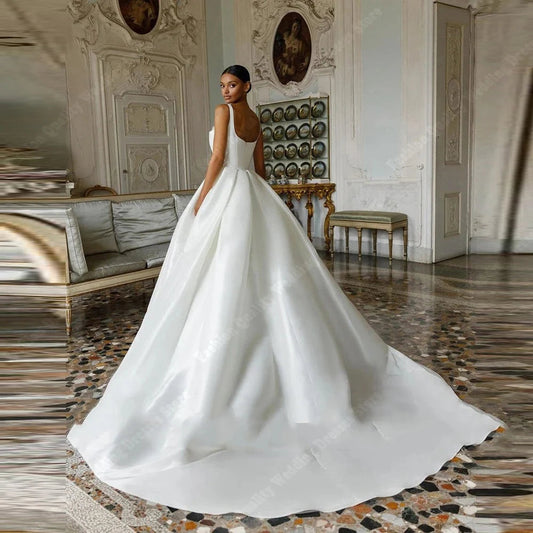 Elegant A-Line Women Wedding Dresses Party Bead String Bridal Gowns Mopping Length Princess Ball Customized Dress The Clothing Company Sydney