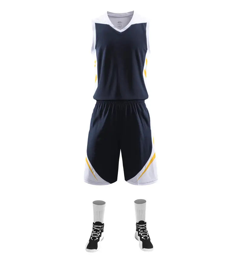 Two-piece sportswear basketball jersey and shorts set by The Clothing Company Sydney, suitable for men, women, and kids.