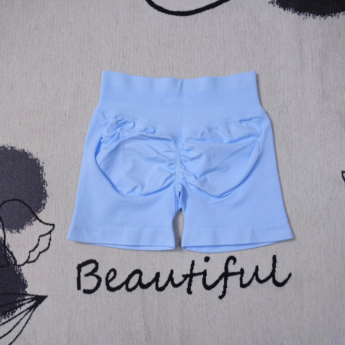 Women's high-waisted seamless yoga shorts by The Clothing Company Sydney, breathable, gym and running shorts with butt-lifting fit.