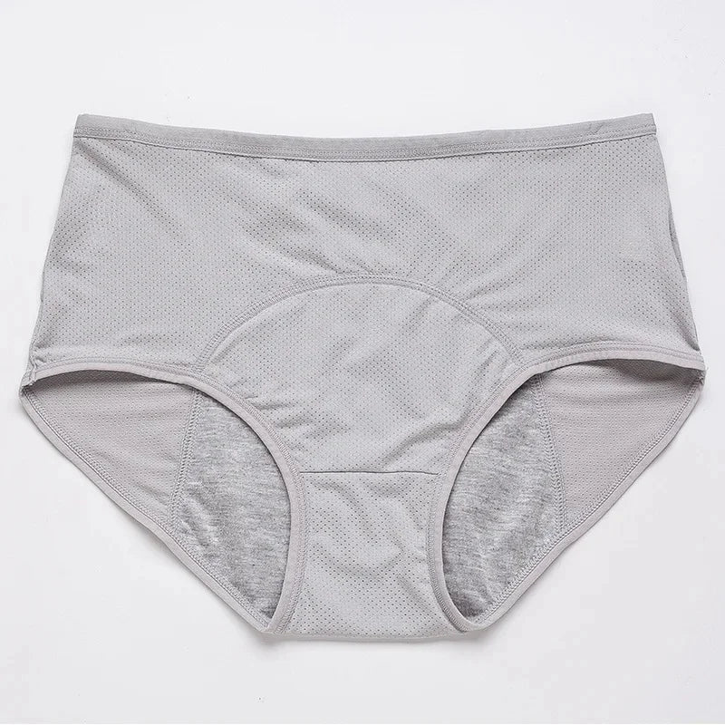 Plus size mesh period underwear for women by The Clothing Company Sydney, mid waist leak-proof menstrual panties.