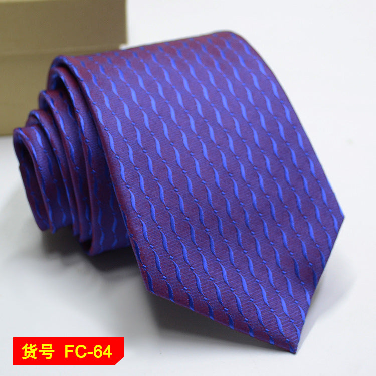 Men's Jacquard floral and solid neckties from The Clothing Company Sydney, stylish accessory with 7-8cm width.
