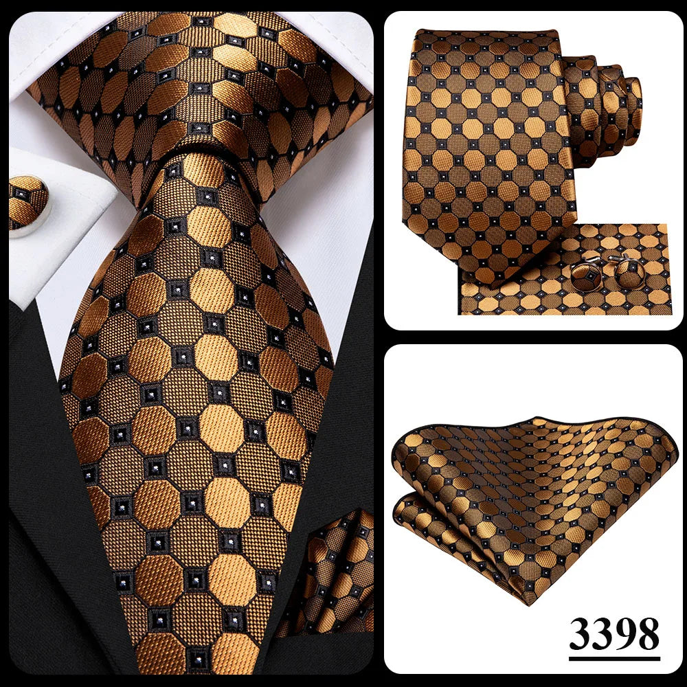 Blue paisley silk tie set with matching cufflinks and pocket square from The Clothing Company Sydney, men's accessories.