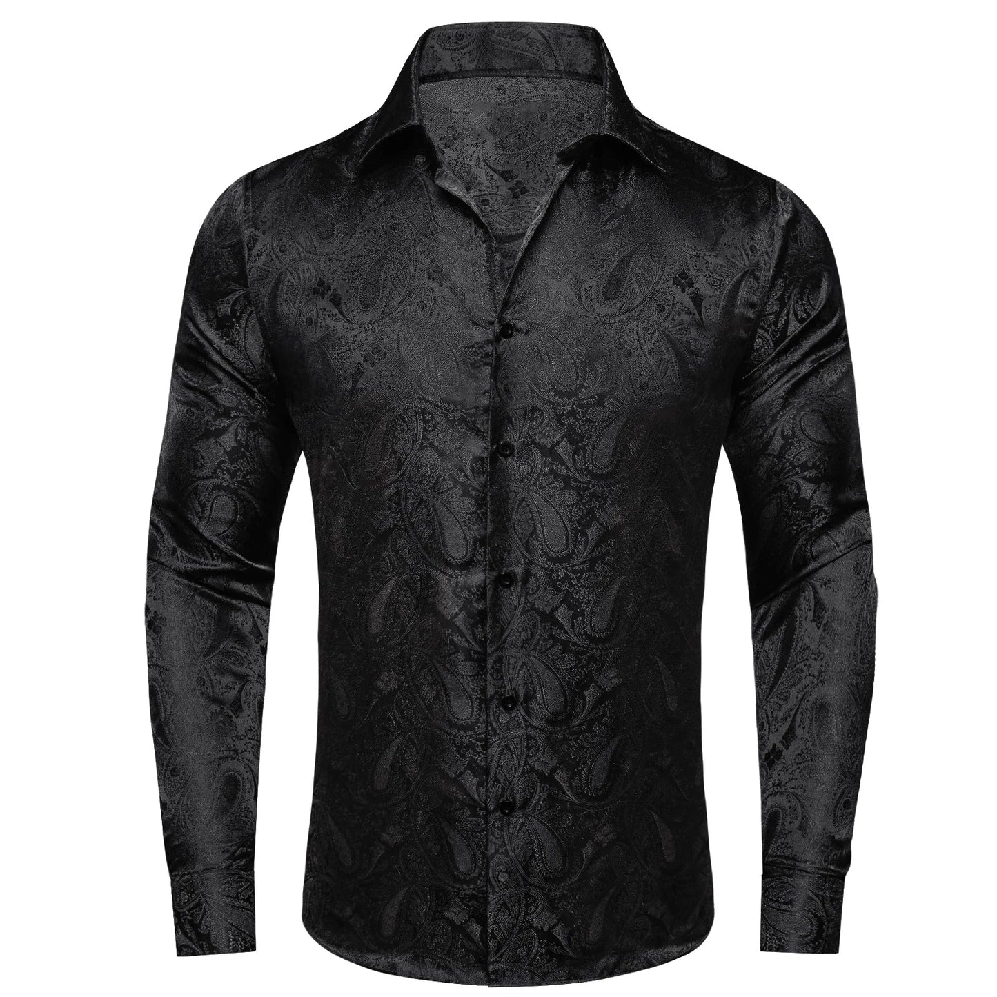 Men's Paisley Teal Blue Pink Grey Shirts Long Sleeve Dress Shirt Blouse for Male Wedding Party Banquet Office Dress Shirt The Clothing Company Sydney