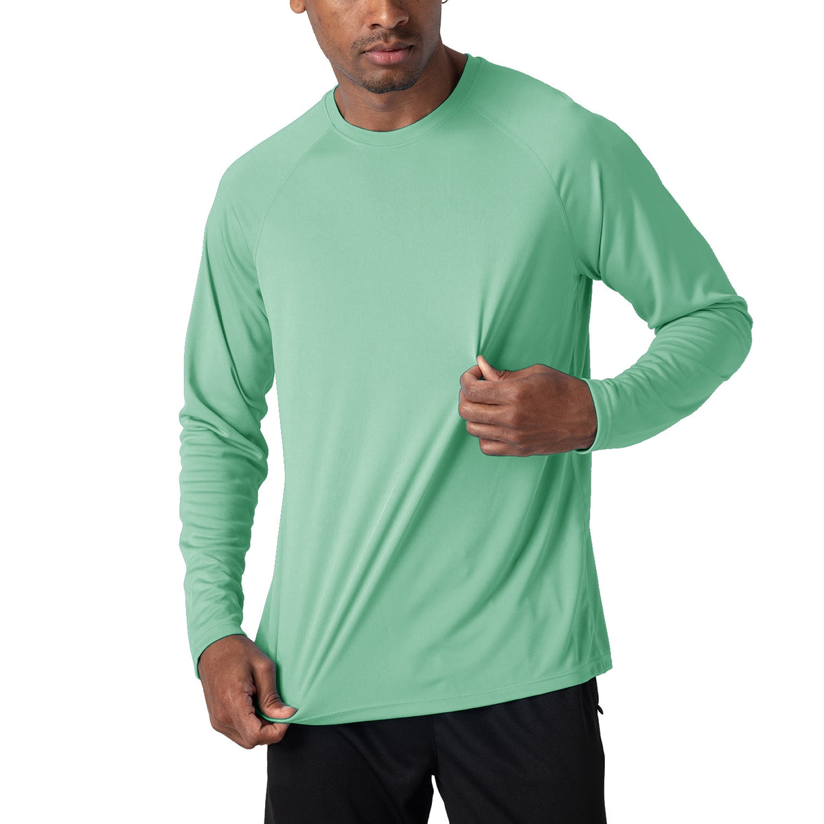 Men's lightweight sun protection T-shirt by The Clothing Company Sydney, UPF 50+, quick dry, breathable for hiking and outdoor activities.