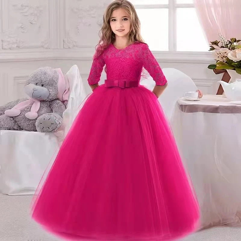 White princess ball gown for baby girls, perfect for weddings, Christmas, or birthday parties, by The Clothing Company Sydney.
