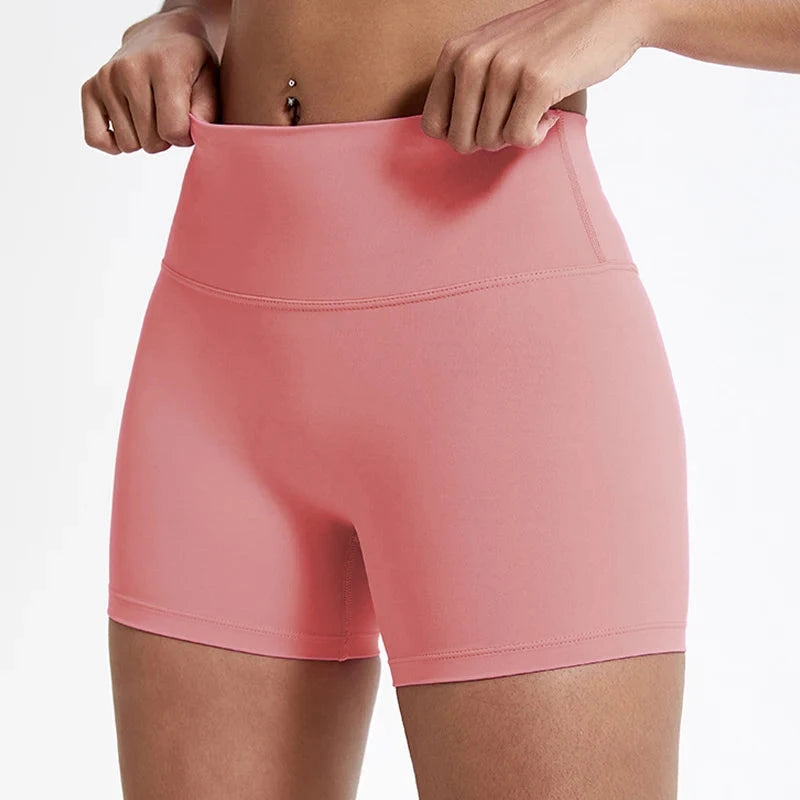 Women's high waist fitness gym leggings and yoga shorts by The Clothing Company Sydney, slim fit, suitable for running and workout sessions.
