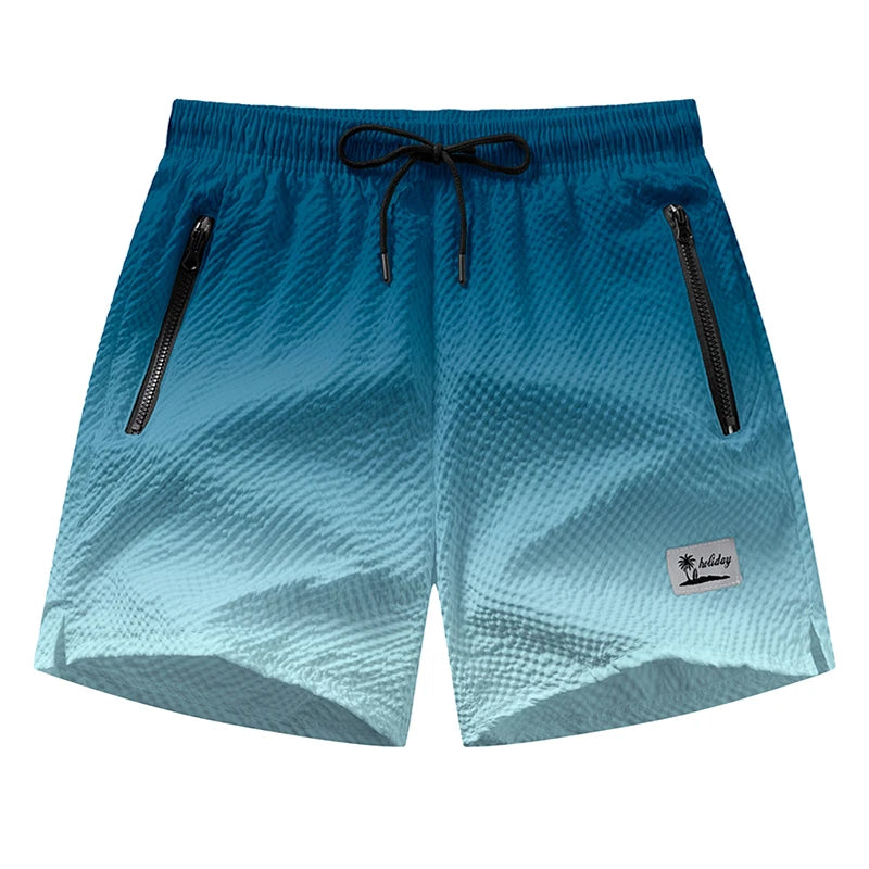 Men's beach mesh liner summer board shorts with zipper pockets, quick-dry swim trunks by The Clothing Company Sydney.