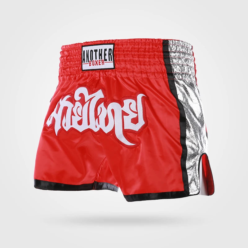 Unisex Muay Thai shorts from The Clothing Company Sydney, lightweight kickboxing and MMA training gear, black with logo details.