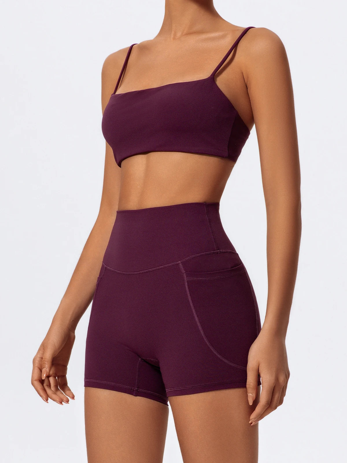 Women Two Piece Gym Workout Bra Yoga Set Shorts Fitness Wear Quick-Dry Sports Bra Flared Pants Suits - The Clothing Company Sydney