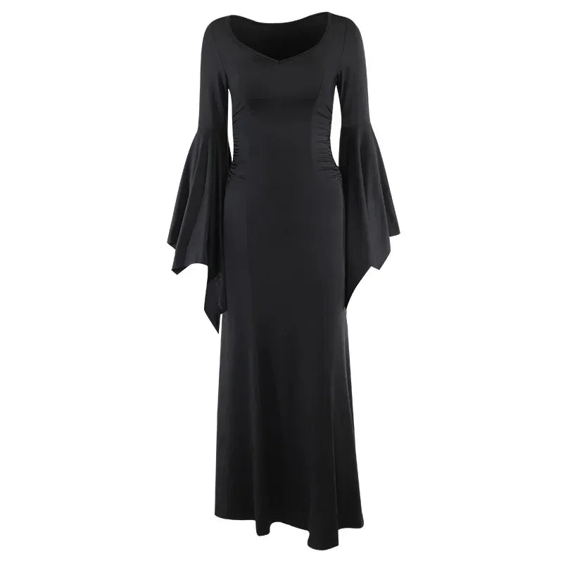 Women's Halloween Costume Batwing Sleeve Black Gothic Dress The Clothing Company Sydney