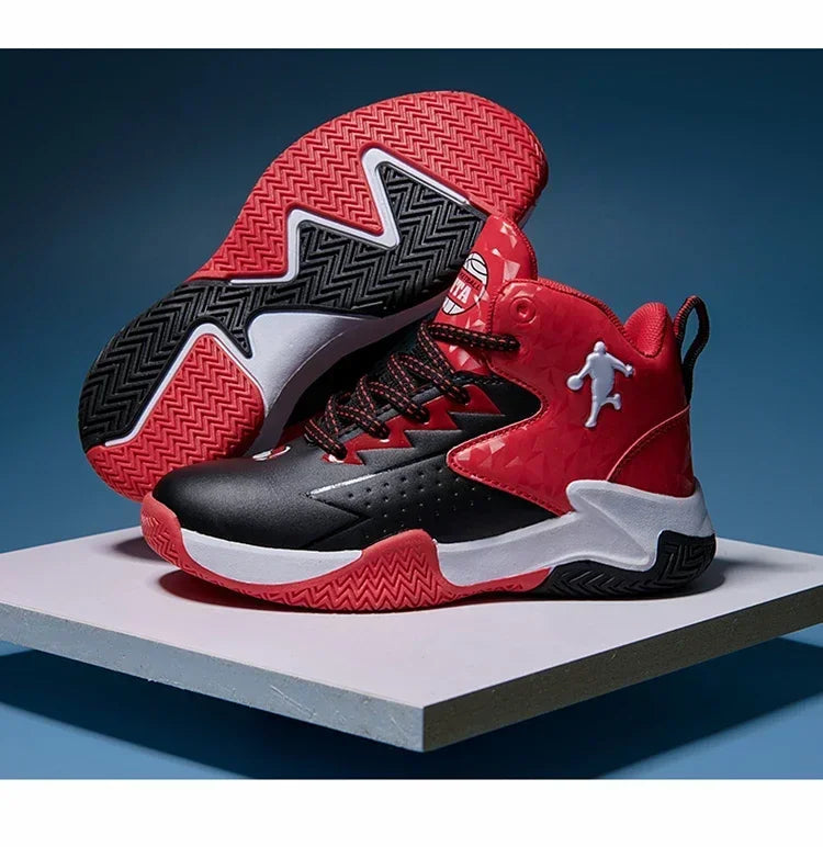 Kids basketball shoes from The Clothing Company Sydney, breathable sneakers with non-slip soles for active play.