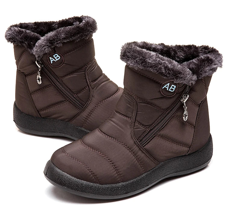 Women’s winter snow boots from The Clothing Company Sydney with warm fur lining and ankle-high design for cold weather.