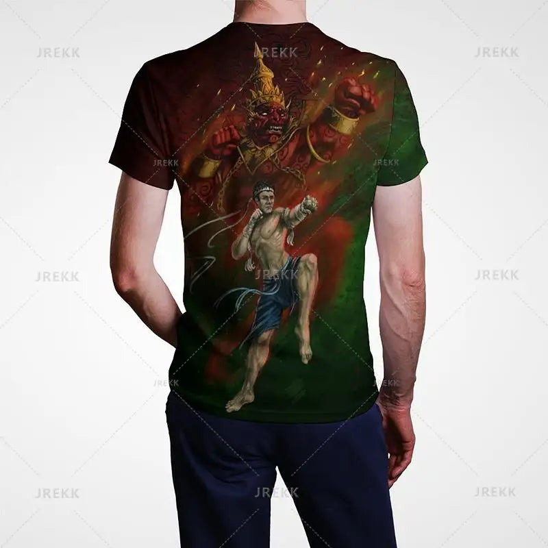 Muay Thai Gym Graphic T Shirt For Men Women Kids 3D Thai Boxing Sports Printed Tee Shirts Streetwear Short Sleeves Quick Dry Top - The Clothing Company Sydney