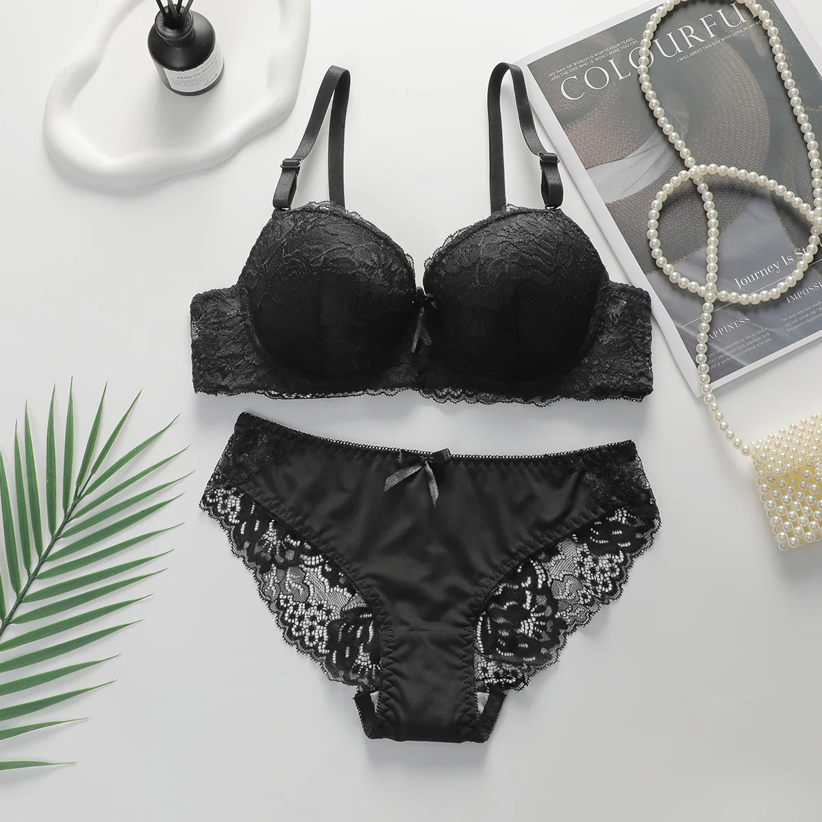 2 piece Multi-color Lingerie Push Up Flower Underwear Set The Clothing Company Sydney
