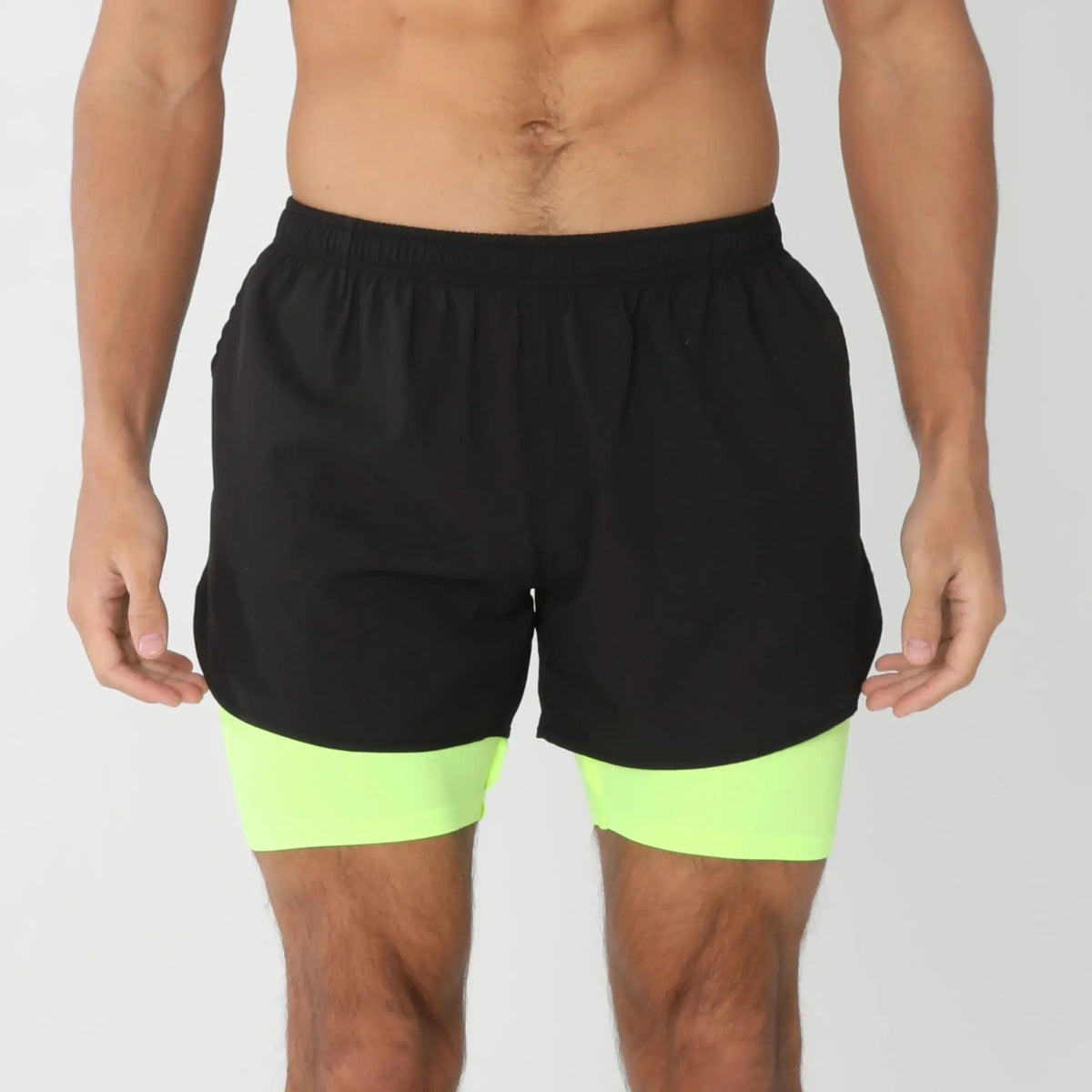 Men's lightweight breathable gym running shorts with liner, pockets, towel loop, and quick-dry fabric by The Clothing Company Sydney.