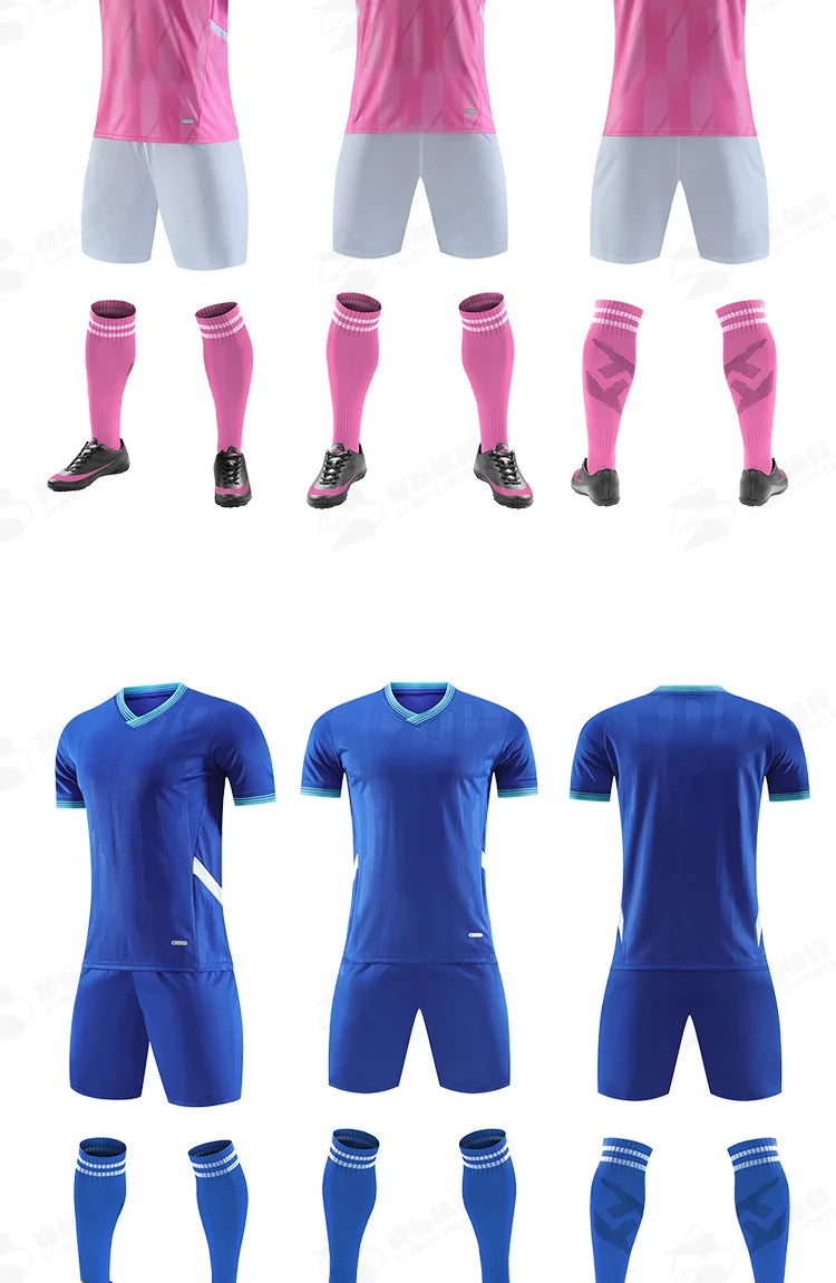 Adult kids customized football jersey and futsal tracksuit from The Clothing Company Sydney, quick-drying sportswear for team training