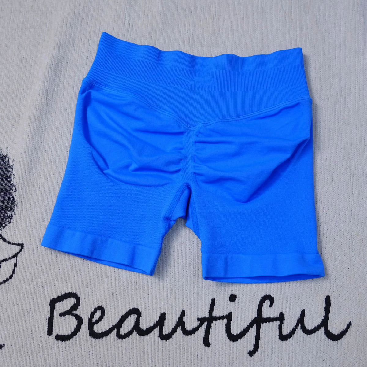 Women's high-waisted seamless yoga shorts by The Clothing Company Sydney, breathable workout shorts for gym, running, and biking.