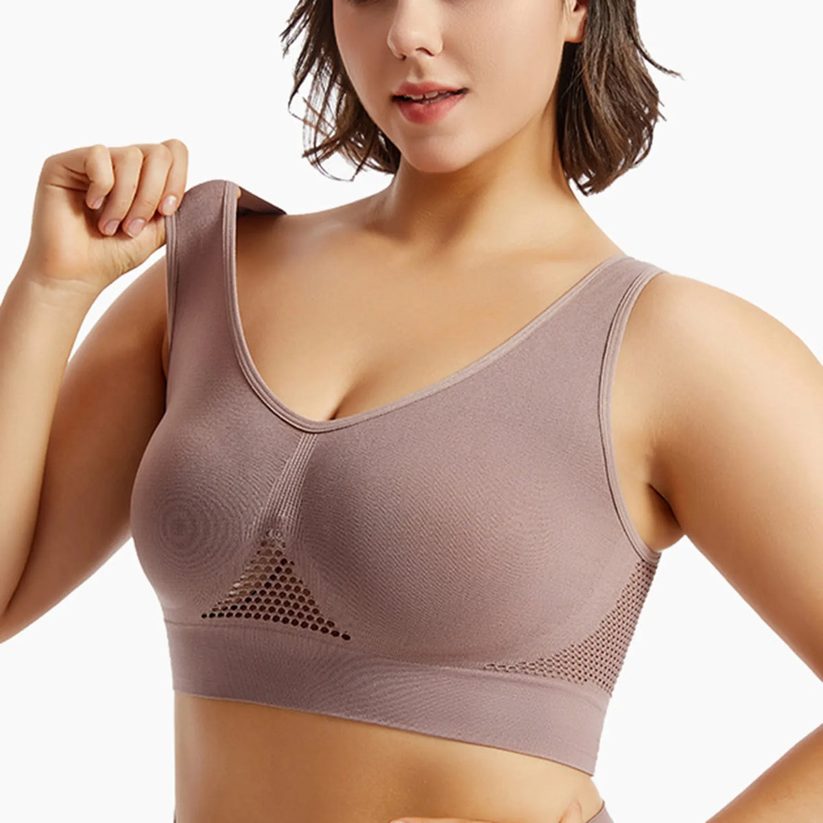 Black shockproof sports bra by The Clothing Company Sydney with high support and stylish design, ideal for active fitness workouts.