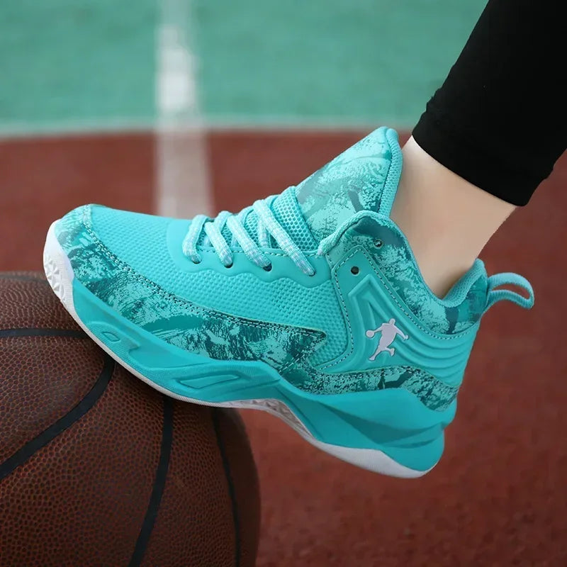 Kids basketball shoes from The Clothing Company Sydney with non-slip sports sneakers and vibrant design for active play.