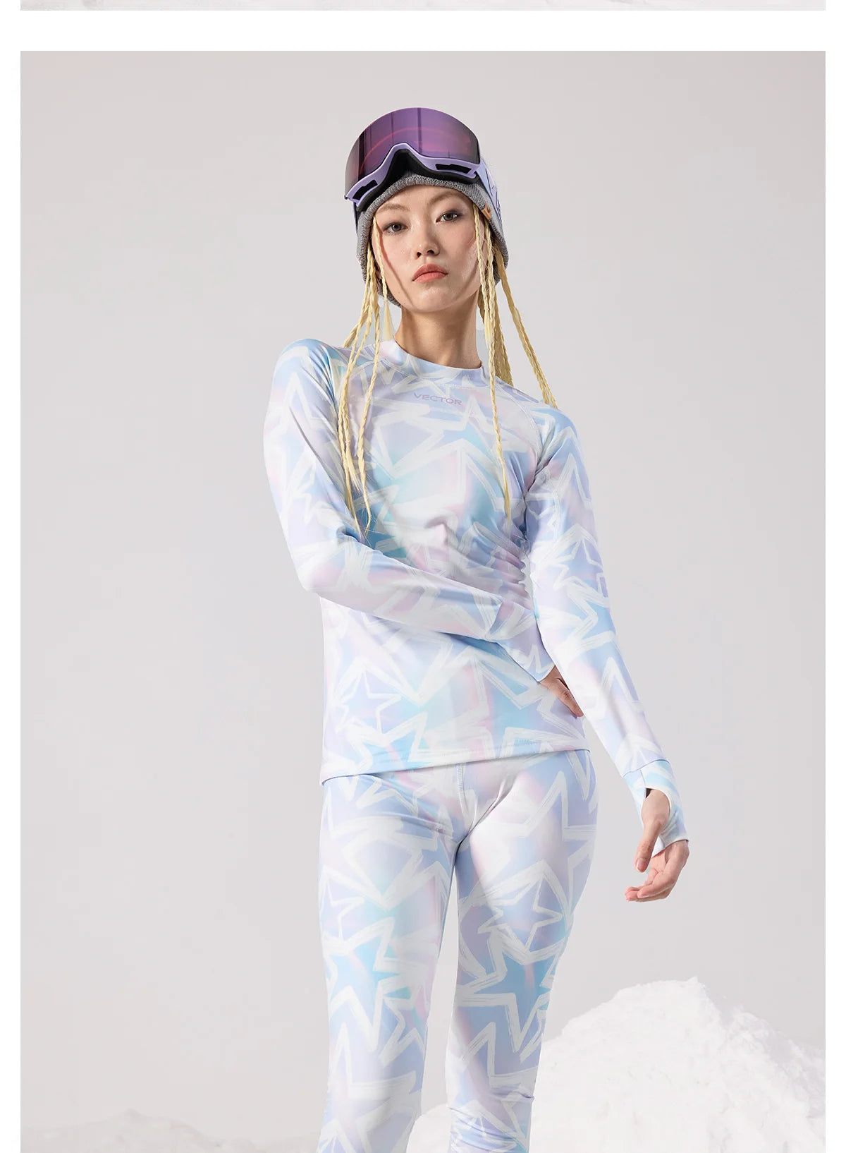Women's microfiber fleece winter ski base layer set with quick-dry thermal underwear and matching pants by The Clothing Company Sydney
