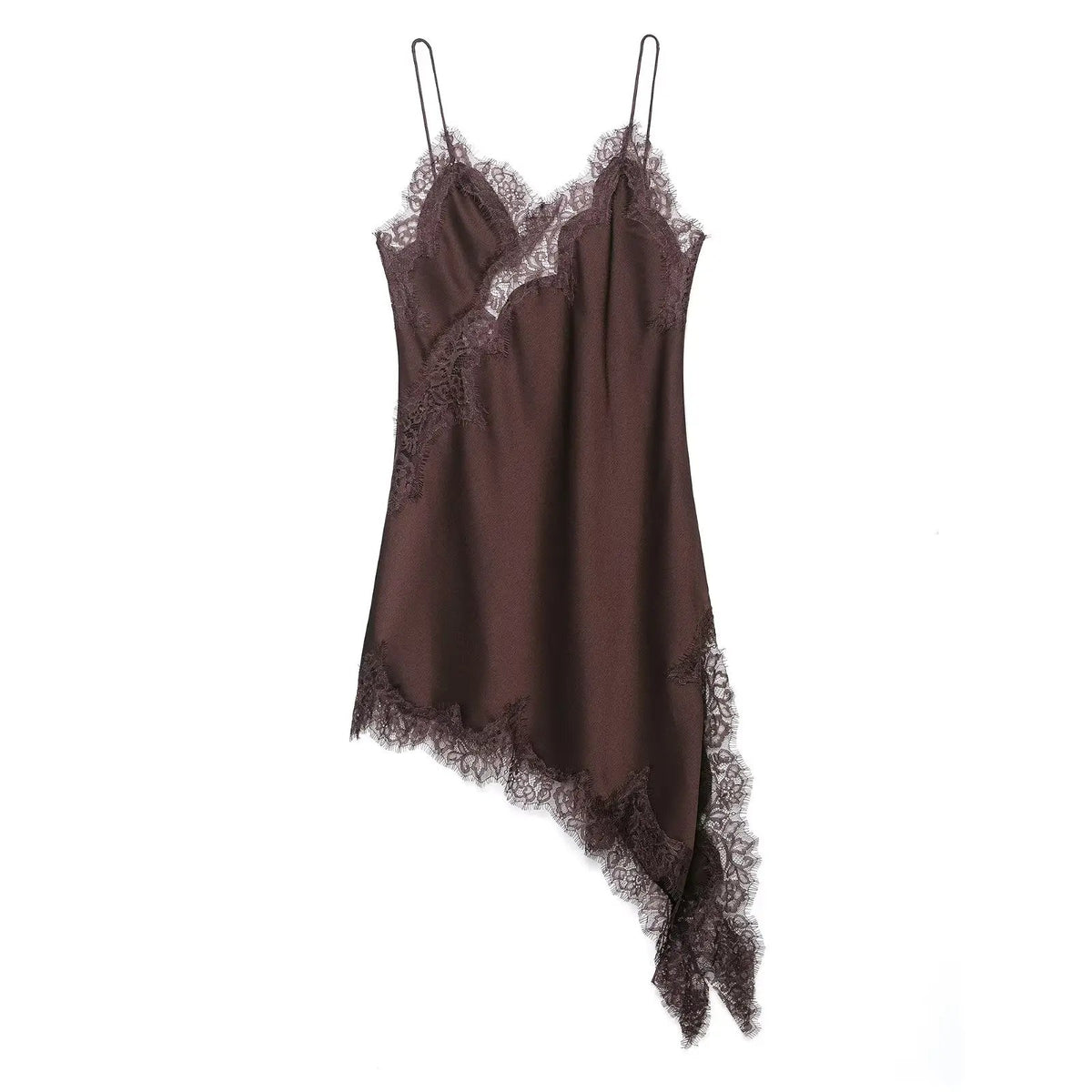 Lace Splicing Summer Sleeveless Asymmetry Dress Backless Slim Women's Party Sling Mini Dress The Clothing Company Sydney