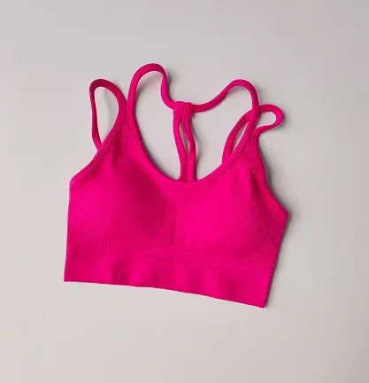 Women's shockproof summer fitness bra vest by The Clothing Company Sydney, quick-drying back design for running and yoga training.