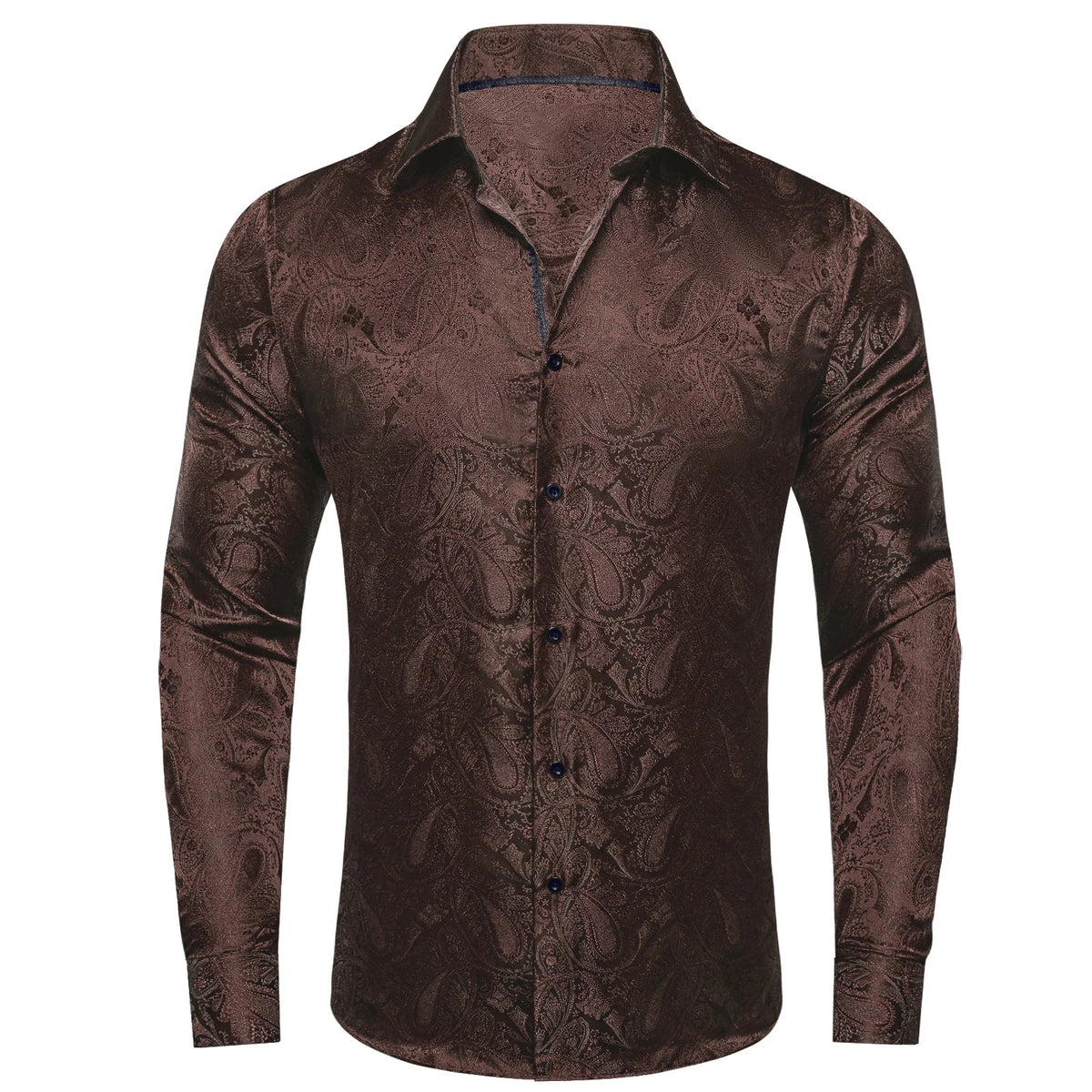 Men's long sleeve paisley dress shirt in teal, blue, pink, and grey from The Clothing Company Sydney, suitable for wedding or office wear.