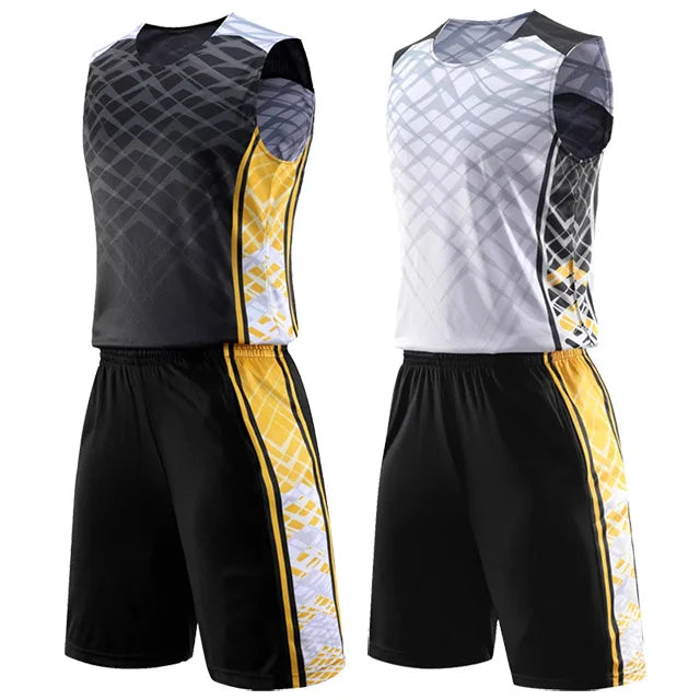Customized Reversible Basketball Jersey Set Men Women Kids Quick Drying Jersey and Shorts Set