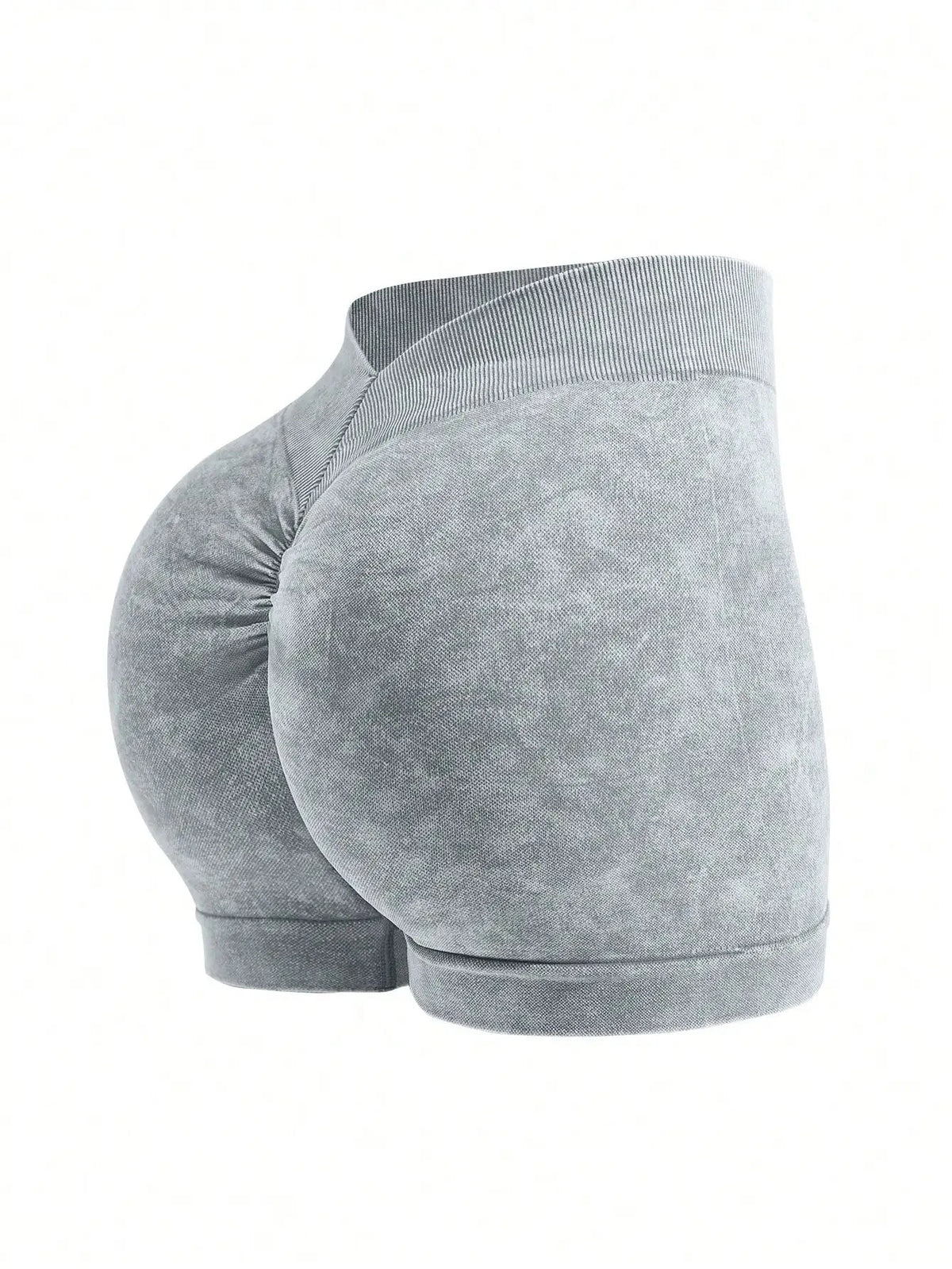Women's washed yoga shorts by The Clothing Company Sydney, high waist, quick-drying fitness biker shorts with hip lift design.