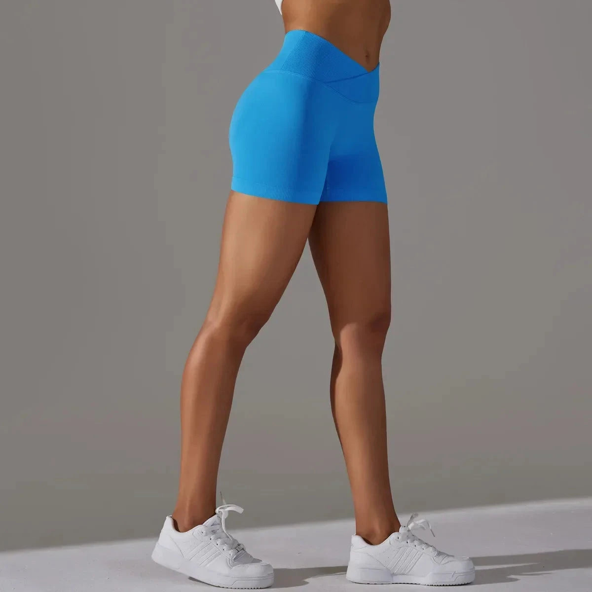 Women’s high waist fitness yoga leggings with scrunch butt, seamless design, ideal for gym workouts and active wear.