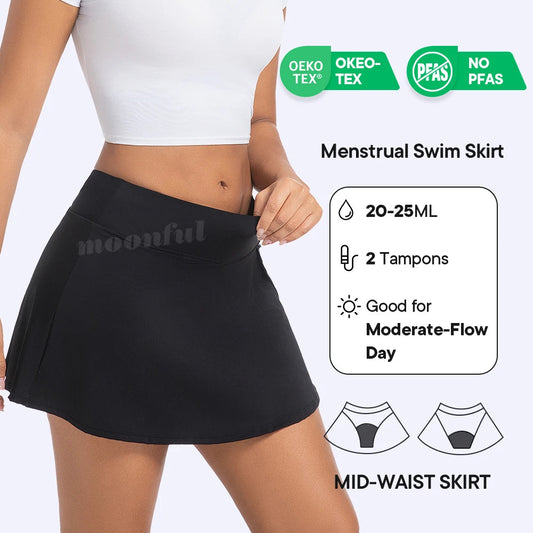 Menstrual Swimsuit Pool Menstruation Swimwear Panties Heavy Flow Women Recyclable Swimsuit Skirt Period Swim Bottom The Clothing Company Sydney