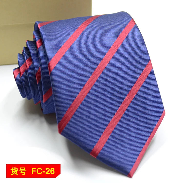 Men's Jacquard tie featuring floral and solid designs, 7-8cm width, from The Clothing Company Sydney accessories collection.