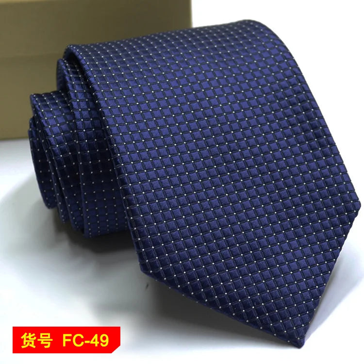 Men's Jacquard floral and solid neckties from The Clothing Company Sydney, 7-8cm wide, featuring intricate woven patterns.