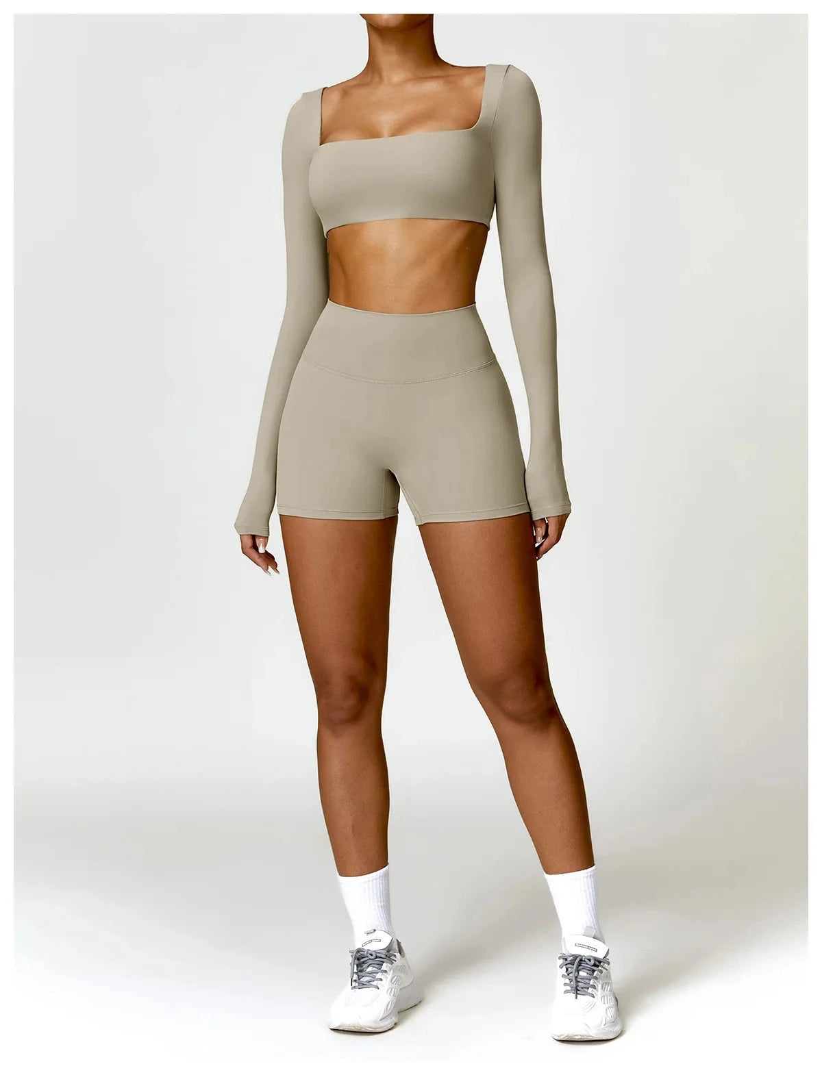 Women’s high waist cycling shorts by The Clothing Company Sydney, quick-dry fitness leggings for yoga and training, black sportswear.