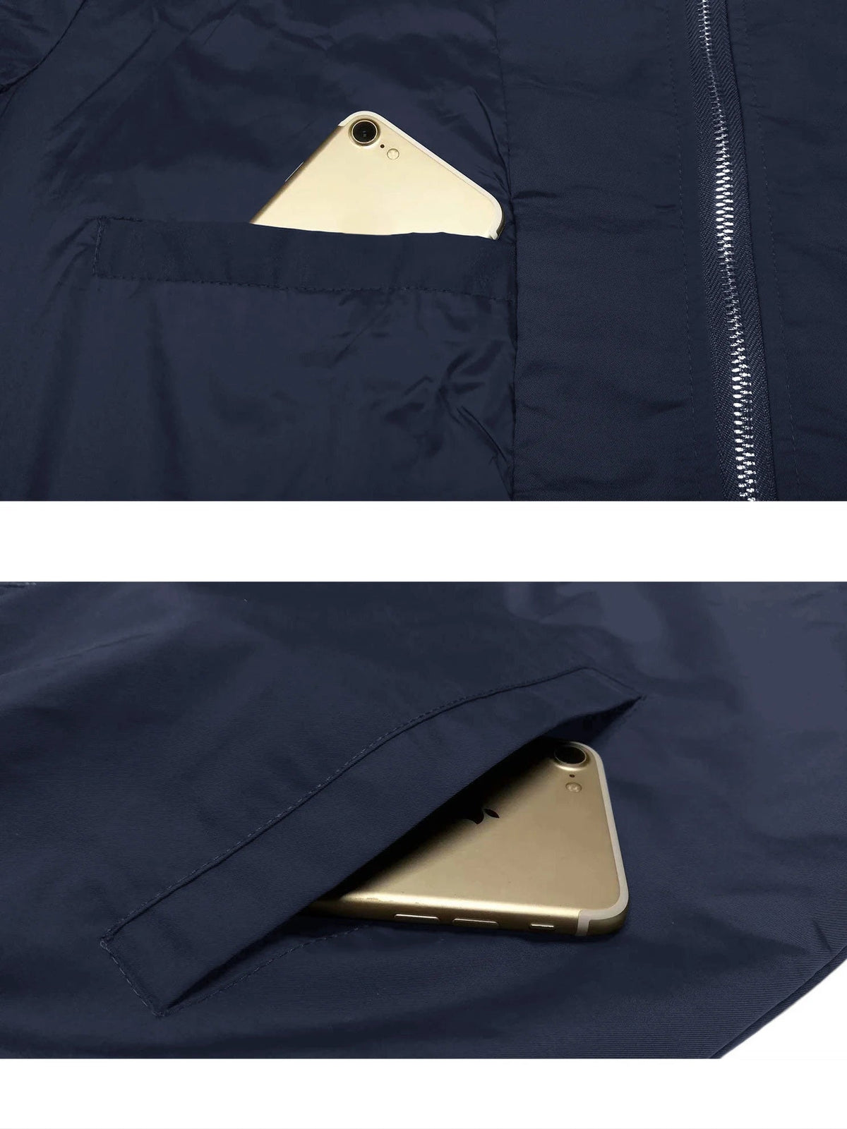 Men's lightweight waterproof casual bomber jacket by The Clothing Company Sydney, featuring full zip and windbreaker design.