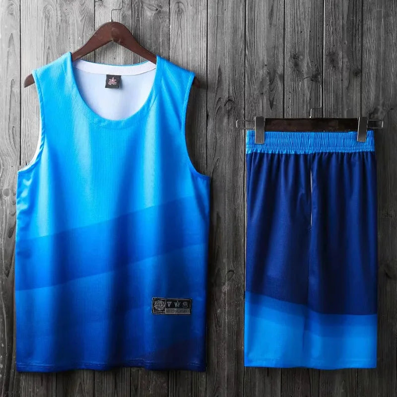 Personalized 2-piece basketball jersey set for men, women, and kids by The Clothing Company Sydney, featuring breathable fabric and custom design.