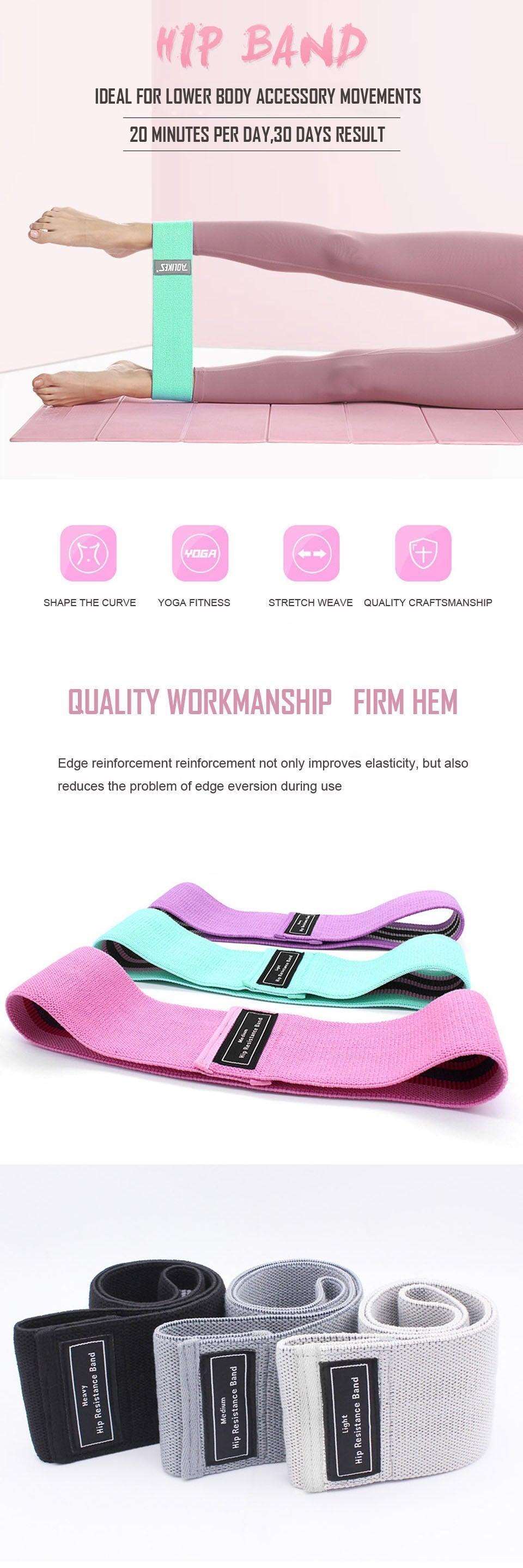 Wide hip yoga resistance band from The Clothing Company Sydney for fitness, exercise, and leg training with anti-slip design.