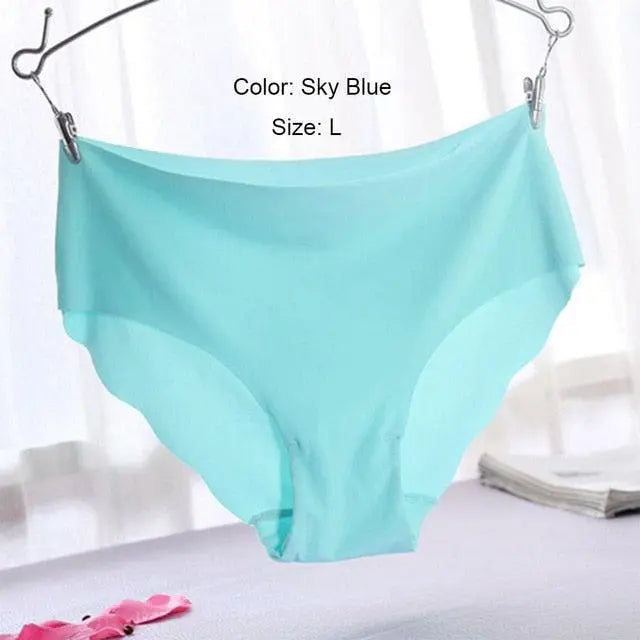Seamless women's briefs with ultra-thin, traceless design and ruffle trim, made by The Clothing Company Sydney.