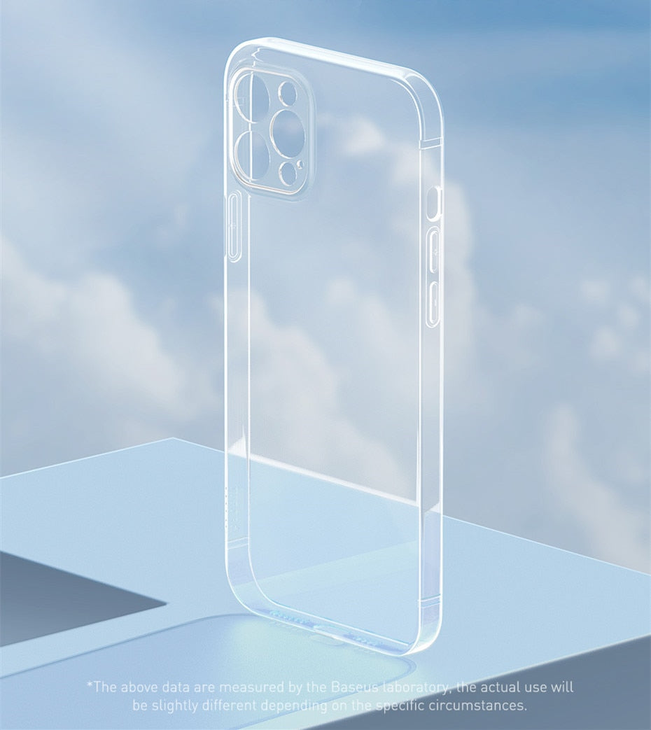 Transparent phone case for iPhone 12, 11, 13, 14, or 13 Pro Max from The Clothing Company Sydney with full lens protection.