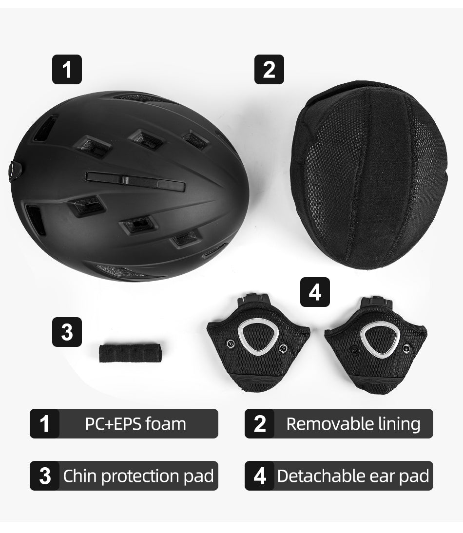 Men Women ski helmet Half-coverage Snowboard Moto snowmobile Safety Snow Helmet Winter Warm Helmet For Adult and Kids The Clothing Company Sydney