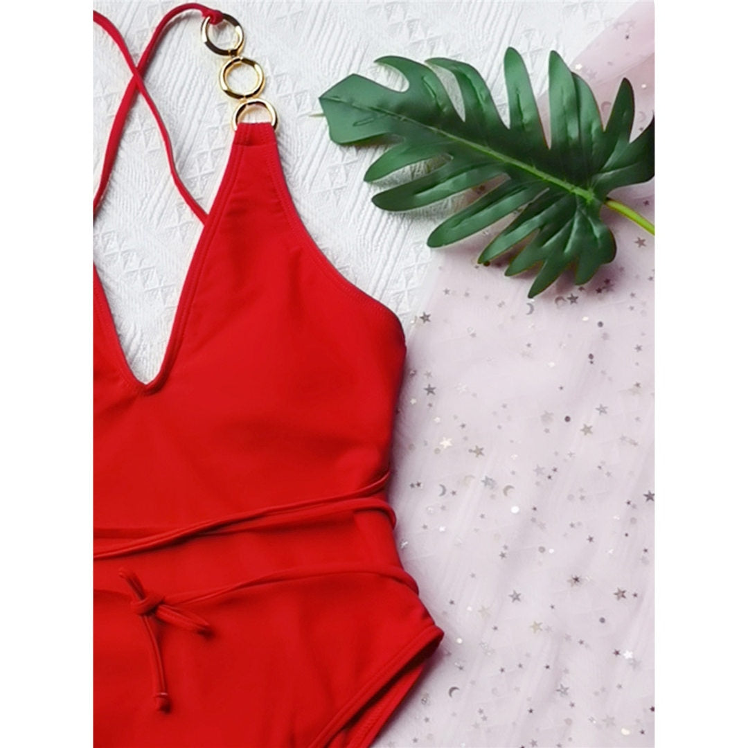 Wrap Around Padded One Piece Swimsuit Swimwear Backless Monokini Bather Bathing Suit The Clothing Company Sydney