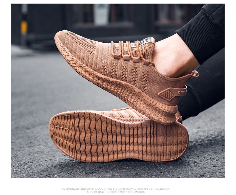 Men's casual running shoes from The Clothing Company Sydney with breathable mesh, lightweight design, suitable for outdoor walking.