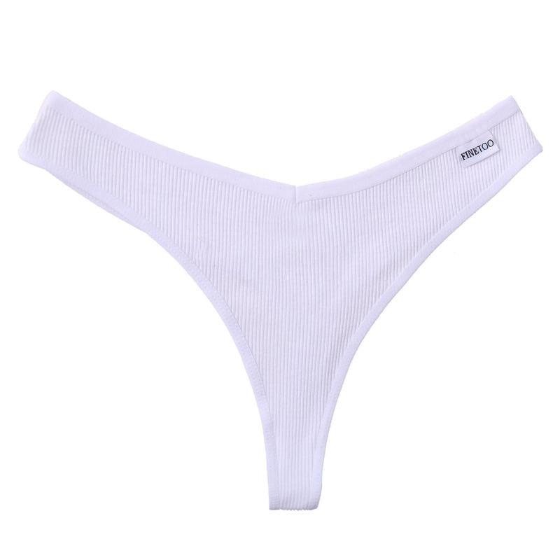Cotton fruit embroidery G-string lingerie by The Clothing Company Sydney showing colorful fruit design on white thong underwear