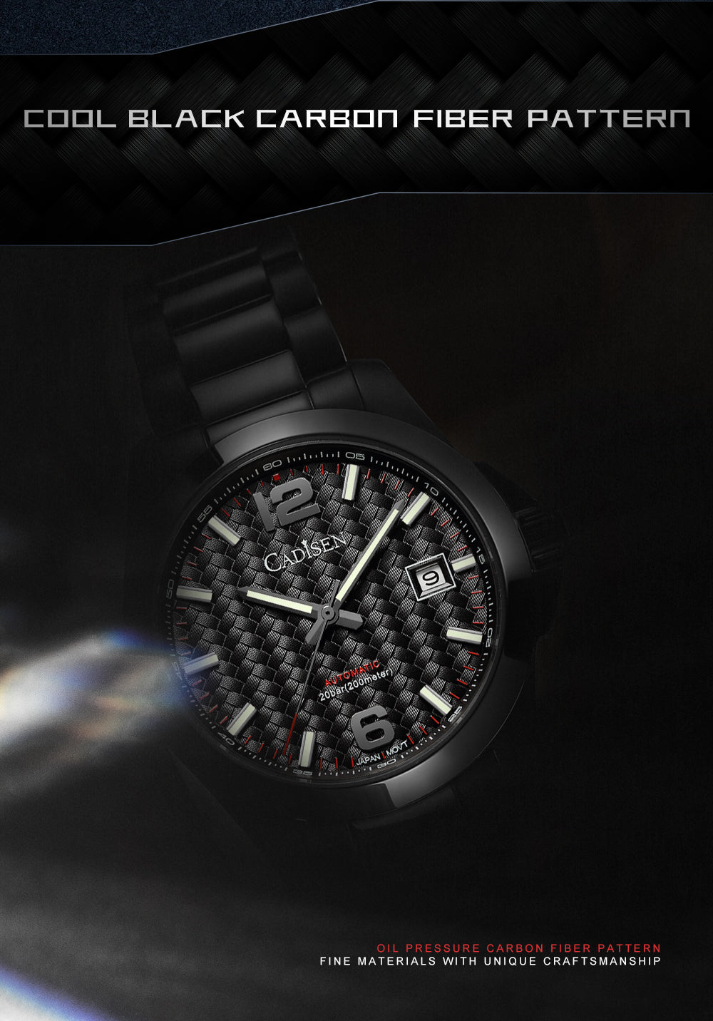 Cadisen New 39mm Men's Automatic Mechanical Watch Classic Retro 200m Waterproof Business Sports MIYOTA 8215 Watches The Clothing Company Sydney