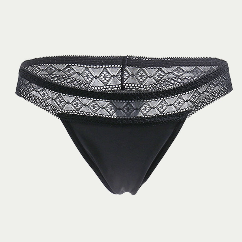 Women's leakproof menstrual panties by The Clothing Company Sydney, low waist G-string with four-layer protection, lingerie underwear.