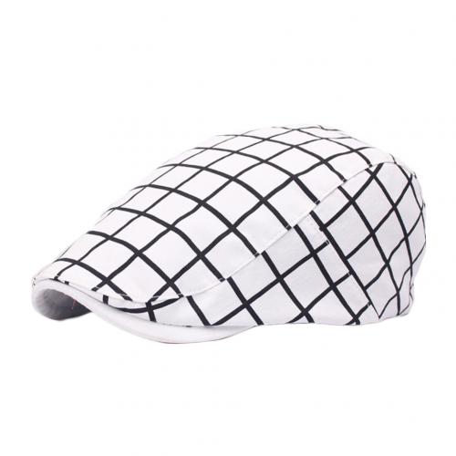 Cotton plaid flat cap for men and women, summer sun hat with adjustable fit, newsboy style by The Clothing Company Sydney